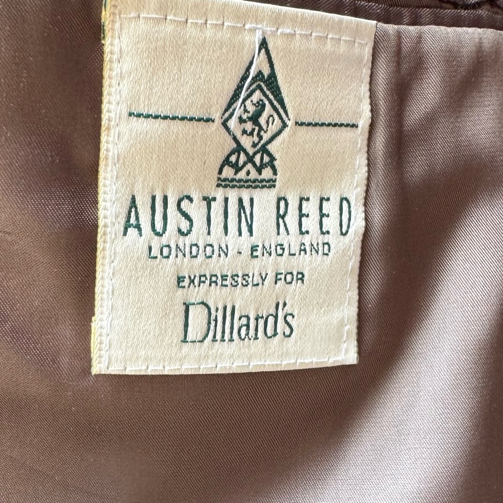 Austin Reed Men's Brown Blazer with Elbow Patches 100%Virgin Wool Size *44R vint - Picture 2 of 6